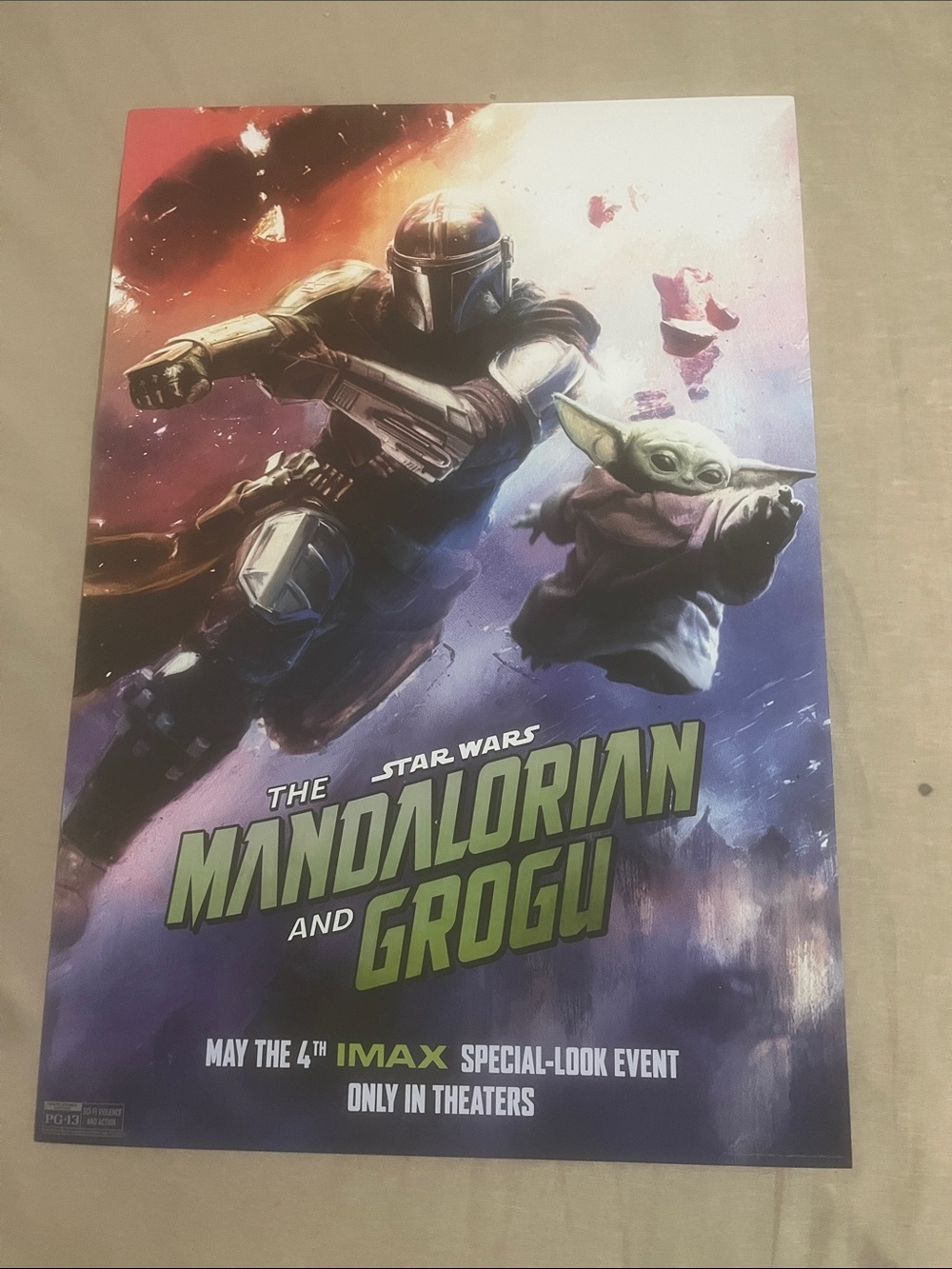 Star Wars Mandalorian and Grogu Movie Poster & Lego Set 5/4/26 Exclusive NEW - Picture 4 of 7